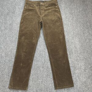 Banana Republic Corduroy Pants Womens 27 High Rise Straight Button Fly Brown